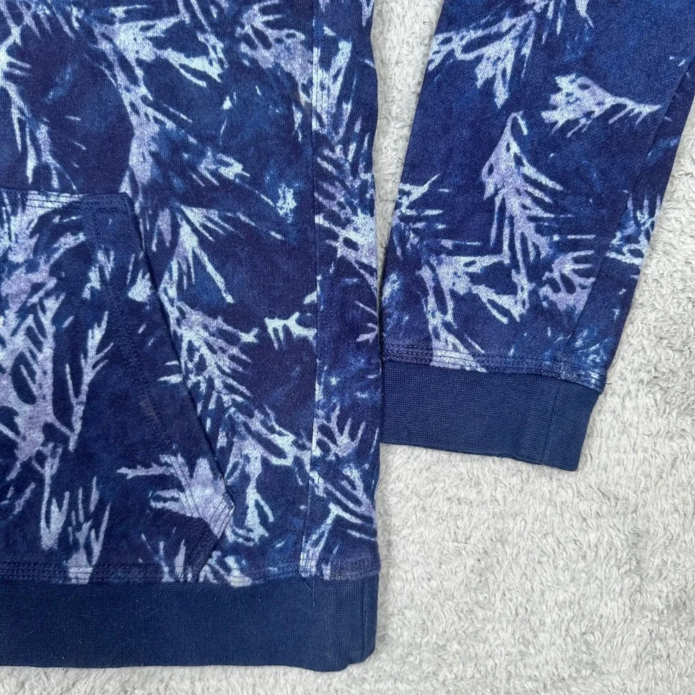 Nike Youth XL Navy Blue Graphic Print Pullover Hoodie Yellow Logo French‎ Terry